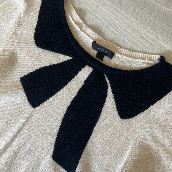 Jcrew oversized ribbon bow printed knit top - Picture 5 of 10